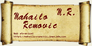 Mahailo Remović vizit kartica